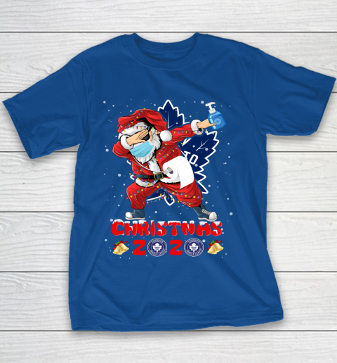 Toronto Maple Leafs Funny Santa Claus Dabbing Christmas 2020 NHL Youth T-Shirt 6