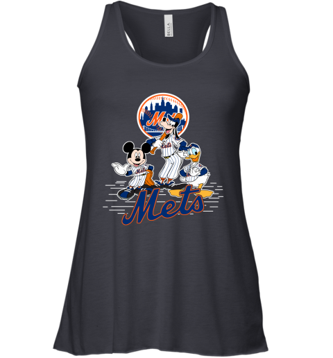 Custom New York Mets Men's Black Midnight Mascot T-Shirt 