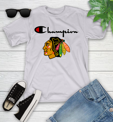 NHL Hockey Chicago Blackhawks Champion Shirt Youth T-Shirt 2