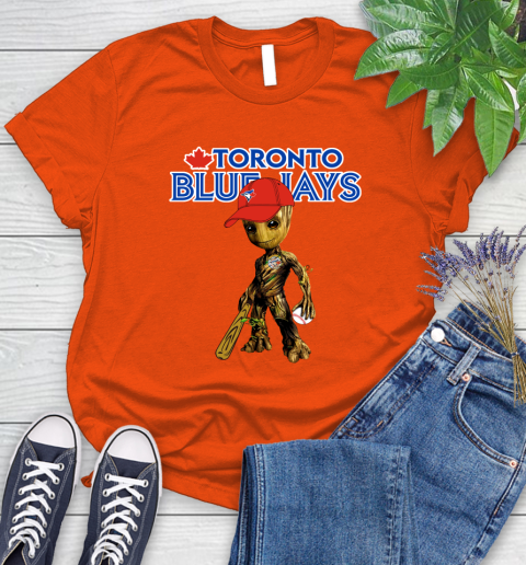 MLB Toronto Blue Jays Groot Guardians Of The Galaxy Baseball Women's T-Shirt 4