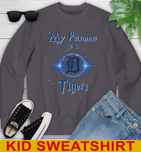 MLB Baseball Harry Potter My Patronus Is A Detroit Tigers Youth Sweatshirt 5