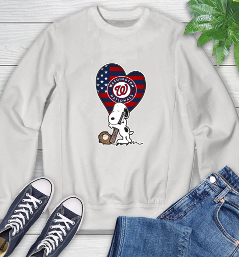 Washington Nationals MLB Baseball The Peanuts Movie Adorable Snoopy Sweatshirt