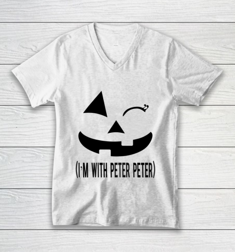 Peter Peter Pumpkin Eater Halloween Couples Costume V-Neck T-Shirt