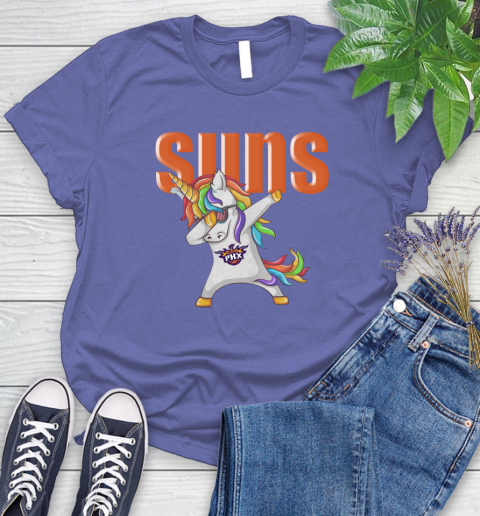 Phoenix Suns NBA Basketball Funny Unicorn Dabbing Sports Women's T-Shirt 11