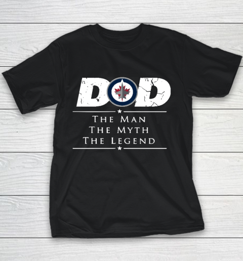 Winnipeg Jets NHL Ice Hockey Dad The Man The Myth The Legend Youth T-Shirt