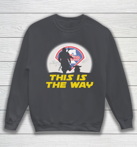 Philadelphia Phillies MLB Baseball Star Wars Yoda And Mandalorian This Is The Way Sweatshirt 4