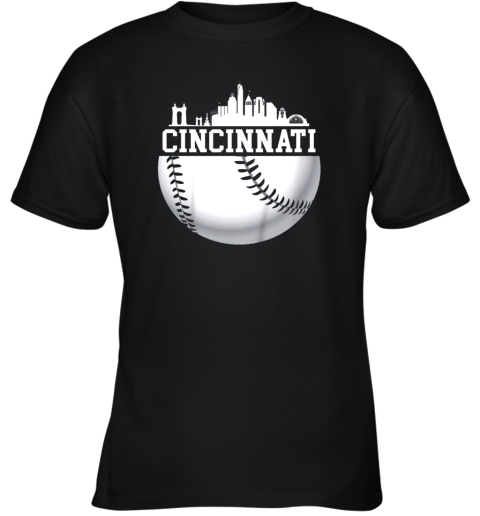 Vintage Downtown Cincinnati Shirt Baseball Retro Ohio State Youth T-Shirt