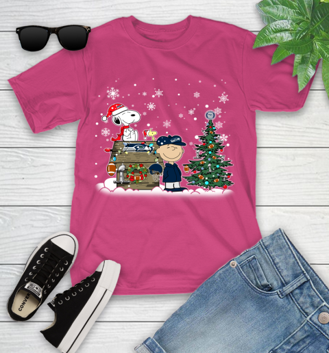 NFL Seattle Seahawks Snoopy Charlie Brown Christmas Football Super Bowl Sports Youth T-Shirt 11