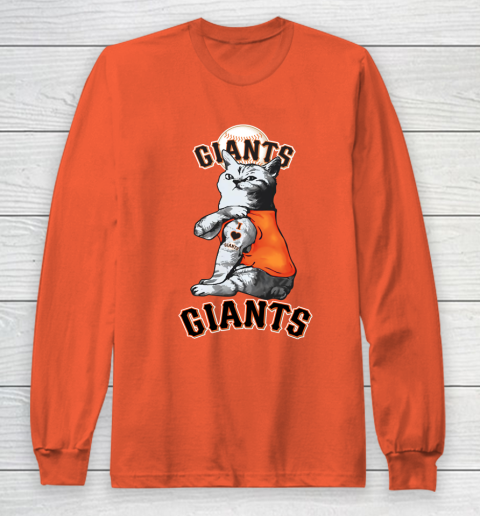 MLB Baseball My Cat Loves San Francisco Giants Long Sleeve T-Shirt 3