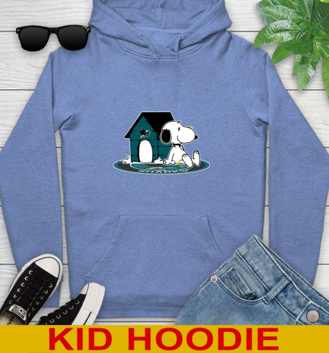 NHL Hockey San Jose Sharks Snoopy The Peanuts Movie Shirt Youth Hoodie