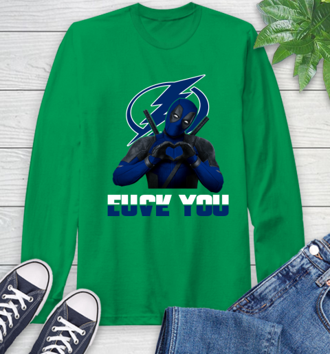 NHL Tampa Bay Lightning Deadpool Love You Fuck You Hockey Sports Long Sleeve T-Shirt 8
