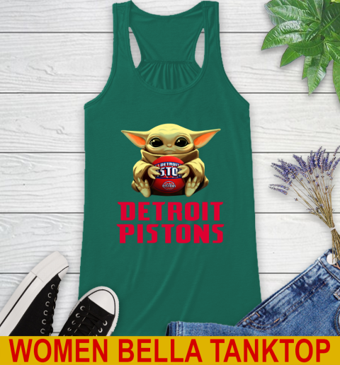 NBA Basketball Detroit Pistons Star Wars Baby Yoda Shirt 43
