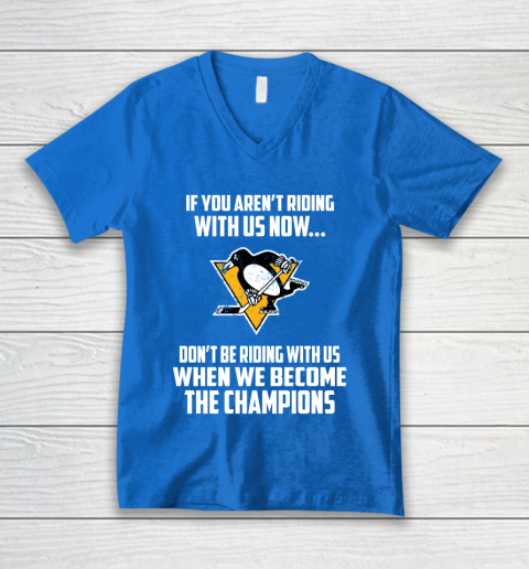 NHL Pittsburgh Penguins Hockey We Become The Champions V-Neck T-Shirt 5