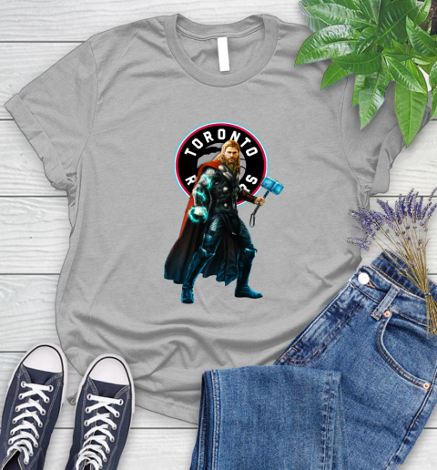 NBA Thor Avengers Endgame Basketball Toronto Raptors Women's T-Shirt 5