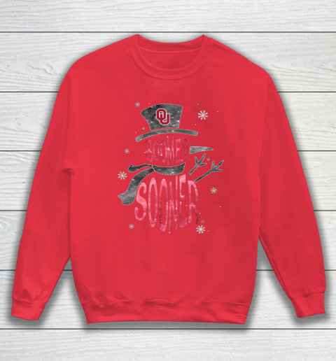 Oklahoma Sooners Christmas Snowman Sweatshirt 7