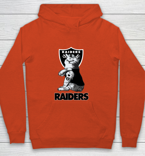 NFL Football My Cat Loves Oakland Raiders Youth Hoodie 3