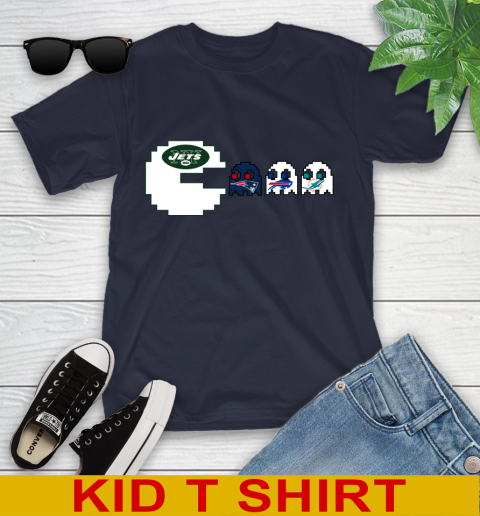 New York Jets NFL Football Pac Man Champion Youth T-Shirt 3