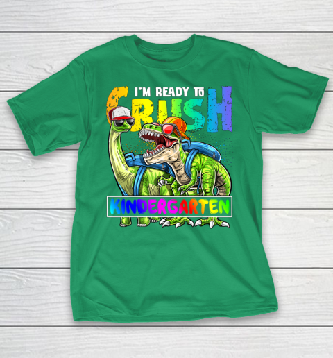 Next Level t shirts I m Ready To Crush Kindergarten T Rex Dino Holding Pencil Back To School T-Shirt 5