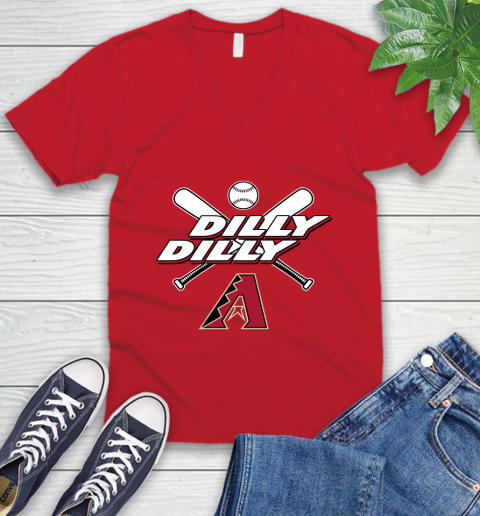 MLB Arizona Diamondbacks Dilly Dilly Baseball Sports V-Neck T-Shirt 7
