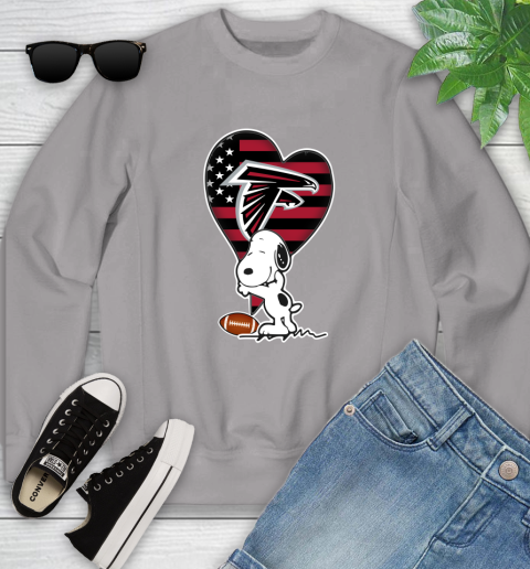 Atlanta Falcons NFL Football The Peanuts Movie Adorable Snoopy Youth Sweatshirt 4