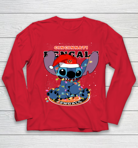 Cincinnati Bengals NFL Football noel stitch Christmas Youth Long Sleeve 7