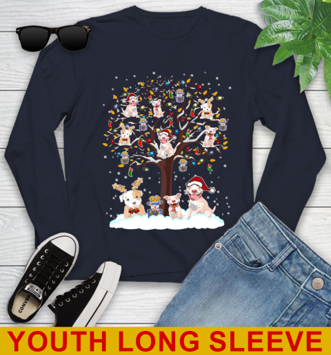 Pitbull dog pet lover light christmas tree shirt 118