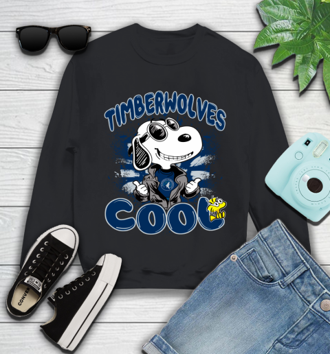 NBA Basketball Minnesota Timberwolves Cool Snoopy Shirt Youth Sweatshirt