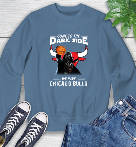NBA Come To The Dark Side We Have Chicago Bulls Star Wars Darth Vader Basketball Sweatshirt 8