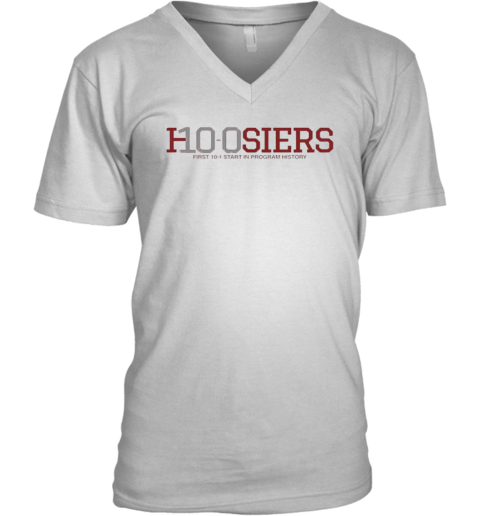 10-0 Hoosiers first 10-1 start in program history V-Neck T-Shirt