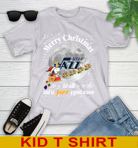 Utah Jazz Merry Christmas To All And To Jazz A Good Season NBA Basketball Sports Youth T-Shirt 4