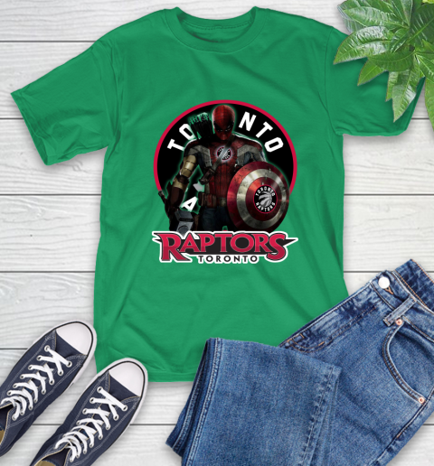 Toronto Raptors NBA Basketball Captain America Thor Spider Man Hawkeye Avengers T-Shirt 7