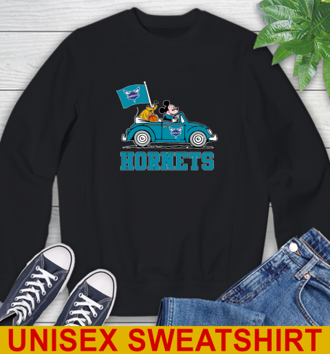 NBA Basketball Charlotte Hornets Pluto Mickey Driving Disney Shirt Sweatshirt 2