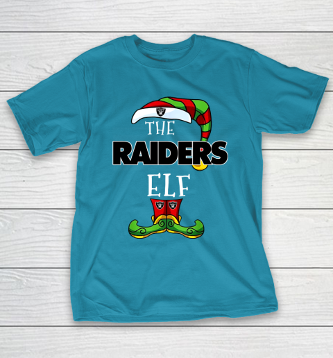 Oakland Raiders Christmas ELF Funny NFL T-Shirt 7