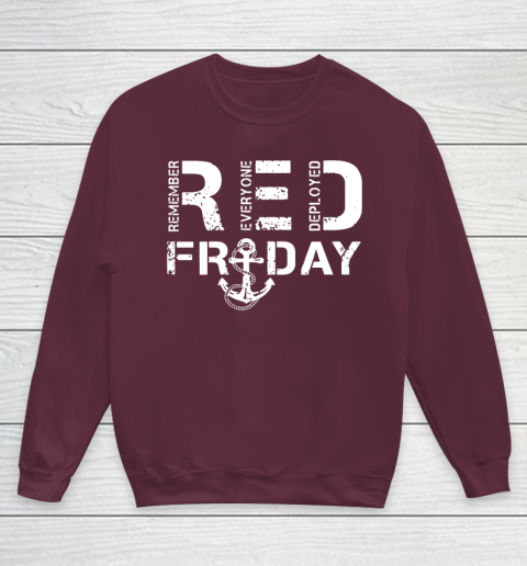 On Fridays We Wear Red Friday Military Navy Soldiers Youth Sweatshirt 4
