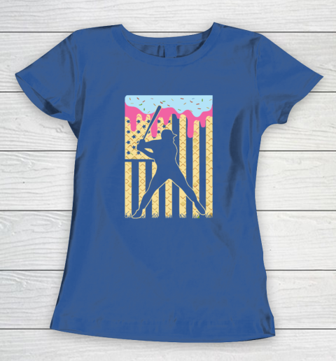 Baseball Ice Cream Drip Women's T-Shirt 6