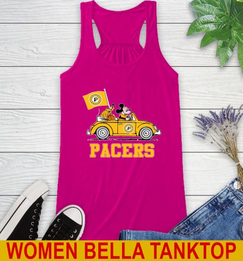 NBA Basketball Indiana Pacers Pluto Mickey Driving Disney Shirt Racerback Tank 8