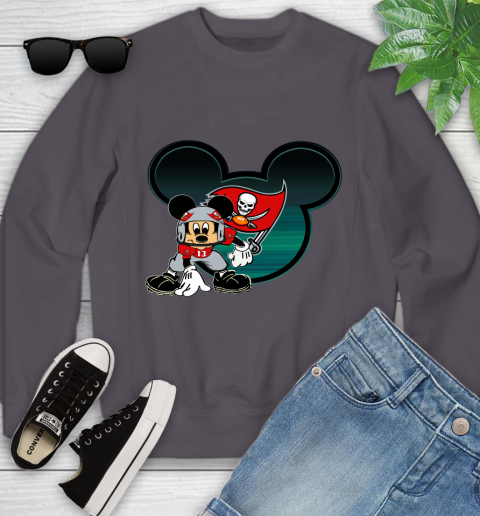 NFL Tampa Bay Buccaneers Mickey Mouse Disney Football T Shirt Youth Sweatshirt 6