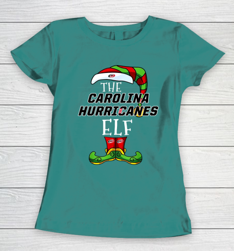 Carolina Hurricanes Christmas ELF Funny NHL Women's T-Shirt 10