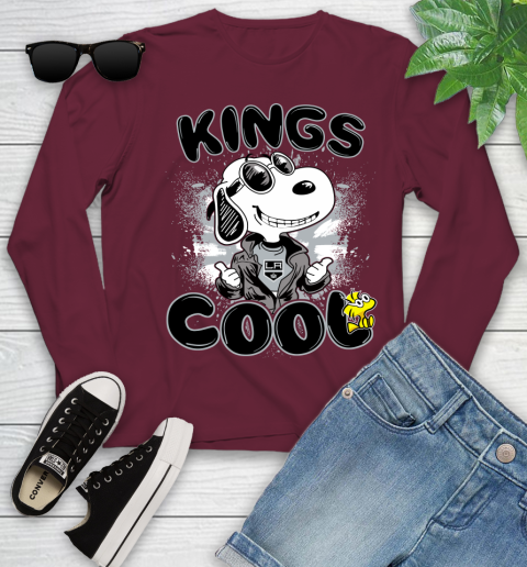NHL Hockey Los Angeles Kings Cool Snoopy Shirt Youth Long Sleeve 5
