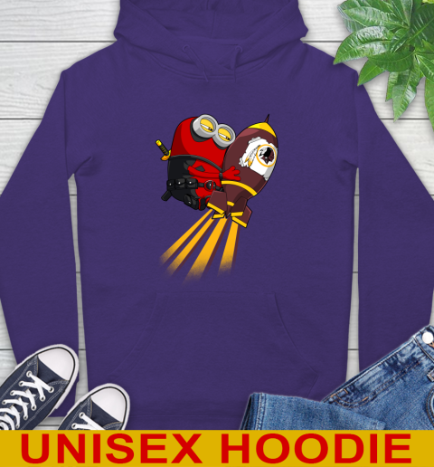NFL Football Washington Redskins Deadpool Minion Marvel Shirt Hoodie 5