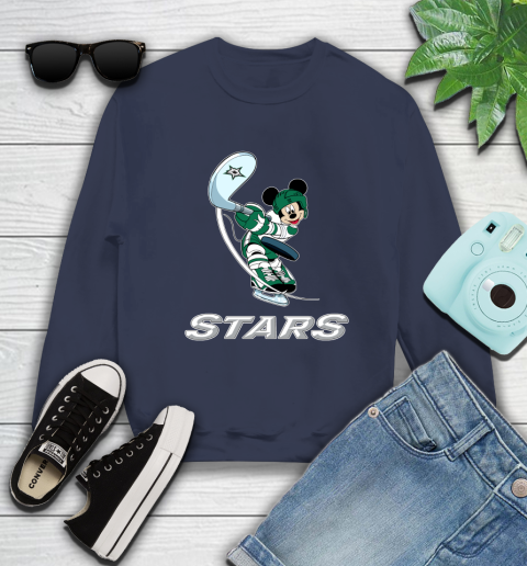 NHL Hockey Dallas Stars Cheerful Mickey Mouse Shirt Sweatshirt 3