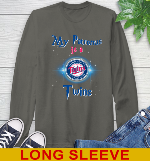 MLB Baseball Harry Potter My Patronus Is A Minnesota Twins Long Sleeve T-Shirt 10