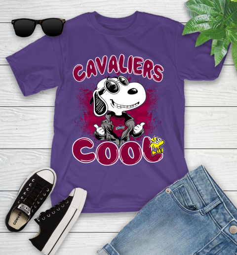 NBA Basketball Cleveland Cavaliers Cool Snoopy Shirt Youth T-Shirt 3