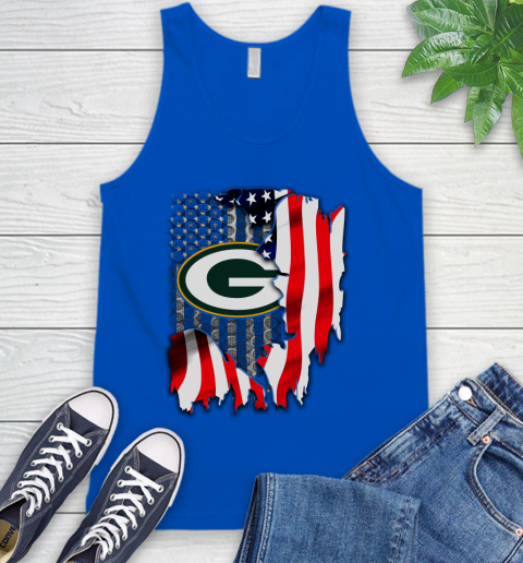 Green Bay Packers NFL Football American Flag Tank Top 4