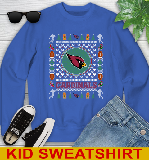 Arizona Cardinals Merry Christmas NFL Football Loyal Fan Youth Sweatshirt 6