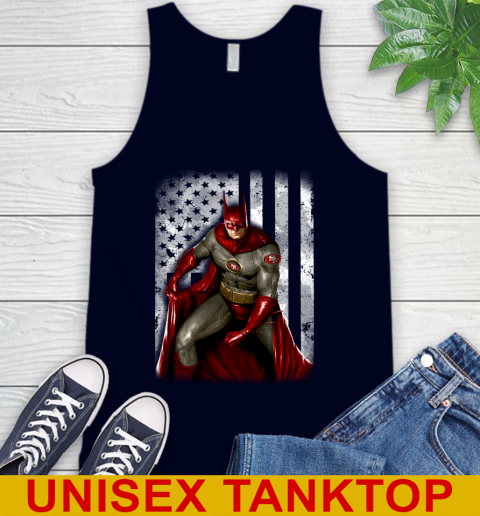San Francisco 49ers NFL Football Batman DC American Flag Shirt Tank Top 2