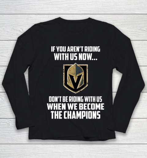 NHL Vegas Golden Knights Hockey We Become The Champions Youth Long Sleeve