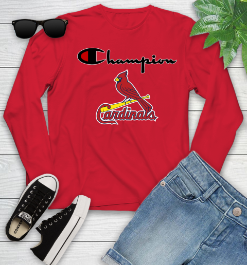 MLB Baseball St.Louis Cardinals Champion Shirt Youth Long Sleeve 9