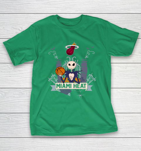 NBA Miami Heat Basketball Jack Skellington Halloween T-Shirt 5