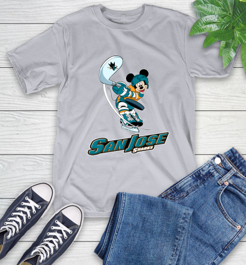 NHL Hockey San Jose Sharks Cheerful Mickey Mouse Shirt T-Shirt 6